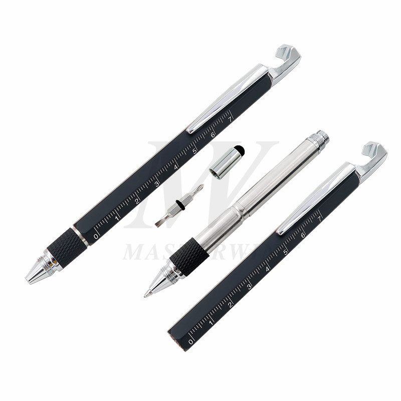 6-в-1 многофункциональная ручка-ручка со стилусом / линейкой / держателем для мобильного телефона / открывателем / отверткой BP19-003